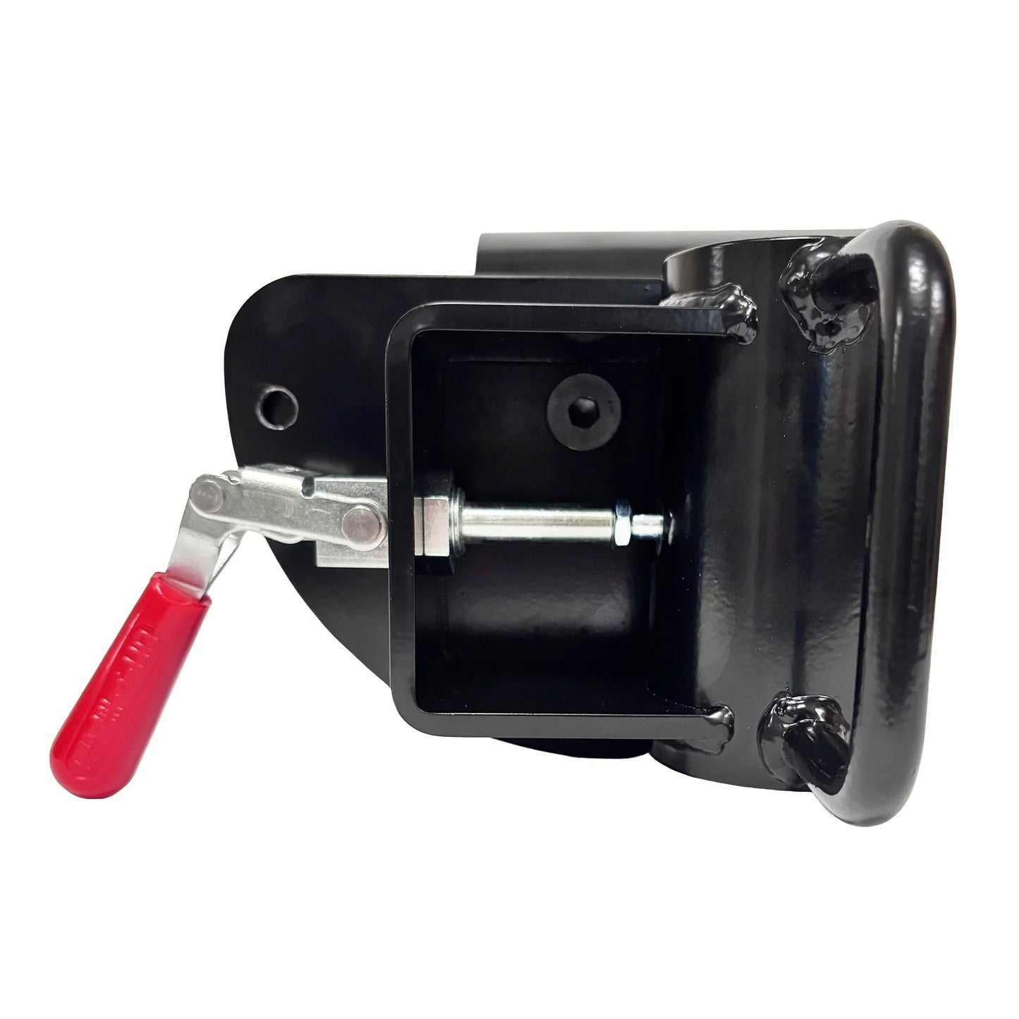 Toggle clamp bumper engaged on the Half-Gate to maintain arm position for consistent leverage and proper pad level during drills